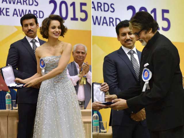 amitabh-bachchan-and-kangana-receives-filmfare-award-niharonline