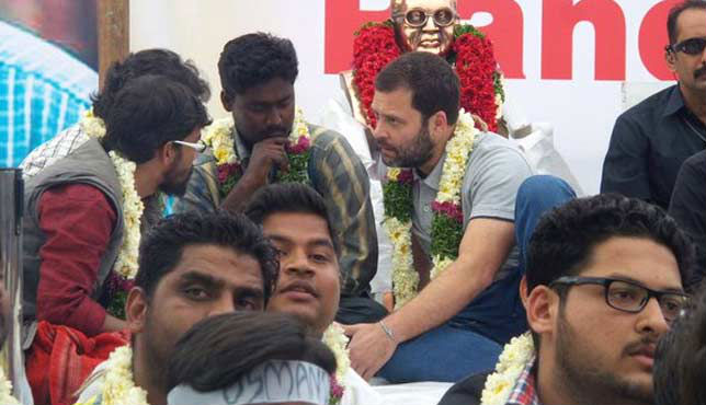 rohith-vemula-suicide-rahul-gandhi-participate-in-protest-niharonline